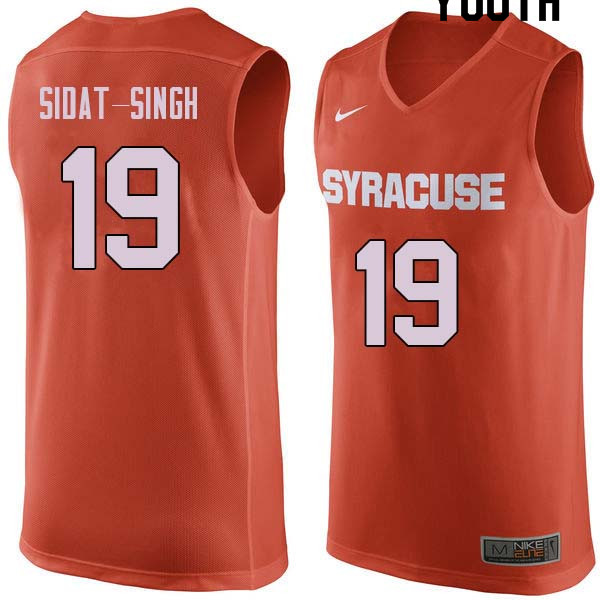 Youth #19 Wilmeth Sidat-Singh Syracuse Orange College Basketball Jerseys Sale-Orange